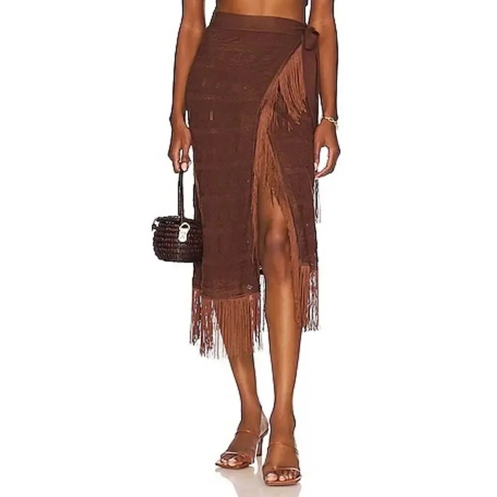 HOUSE OF HARLOW NWT 1960
xREVOLVE Brayden Knit Skirt Medium MSRP $444